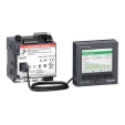 Power quality meter, PowerLogic ION7400, Standard, transducer and remote display, 512 MB, 256 s/c